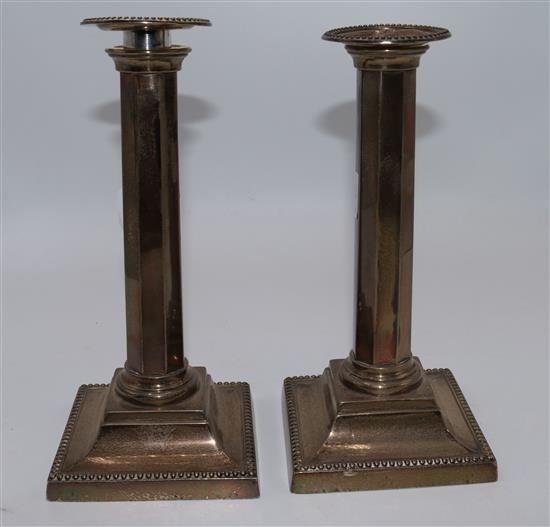 Pair of silver candlesticks